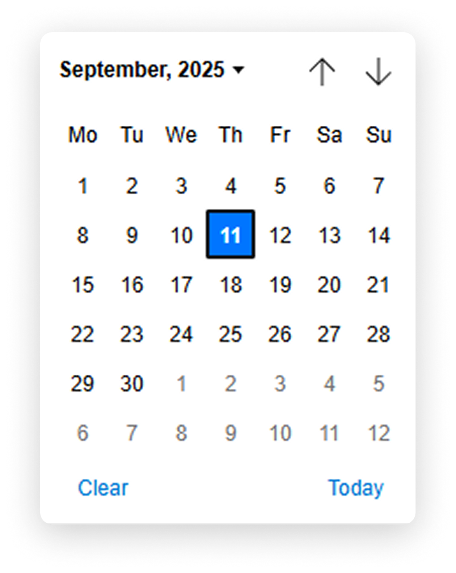 Calendar preview